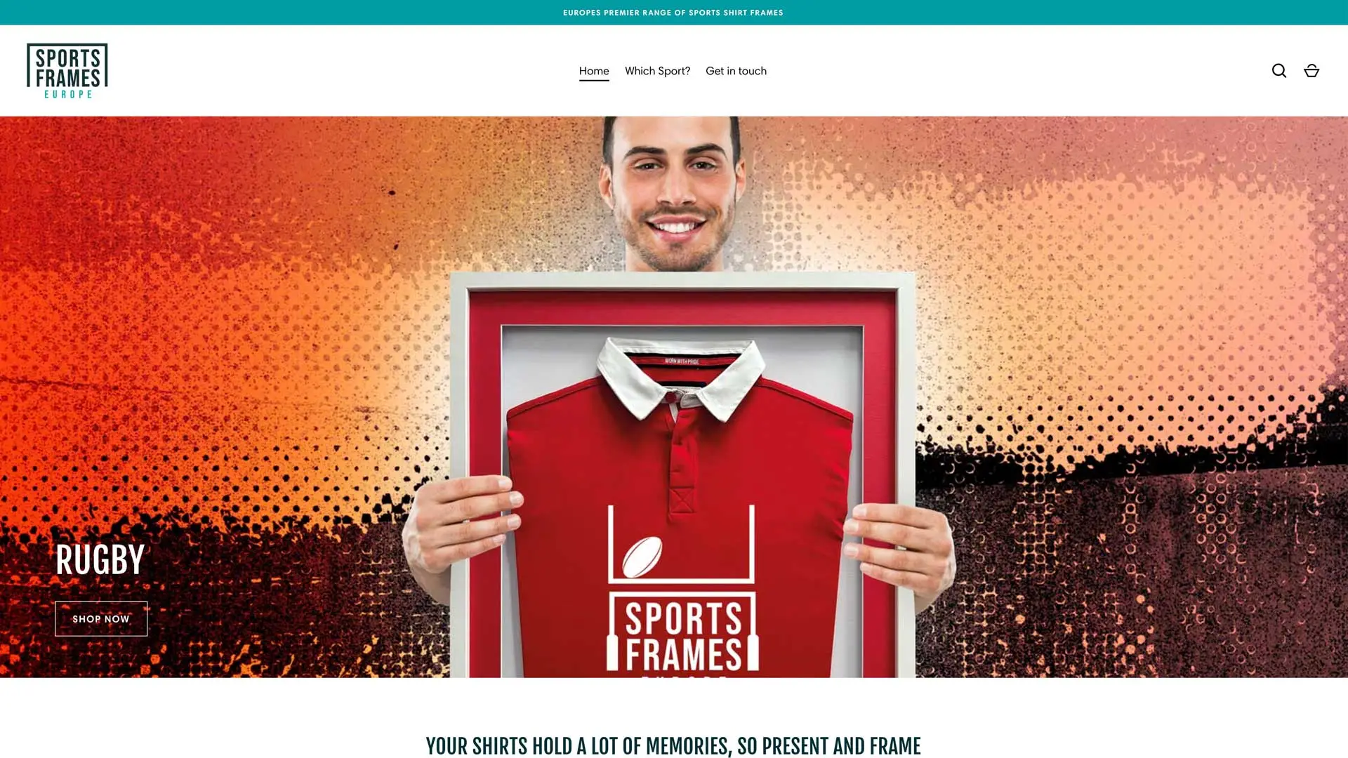 Sports Frames Europe Website