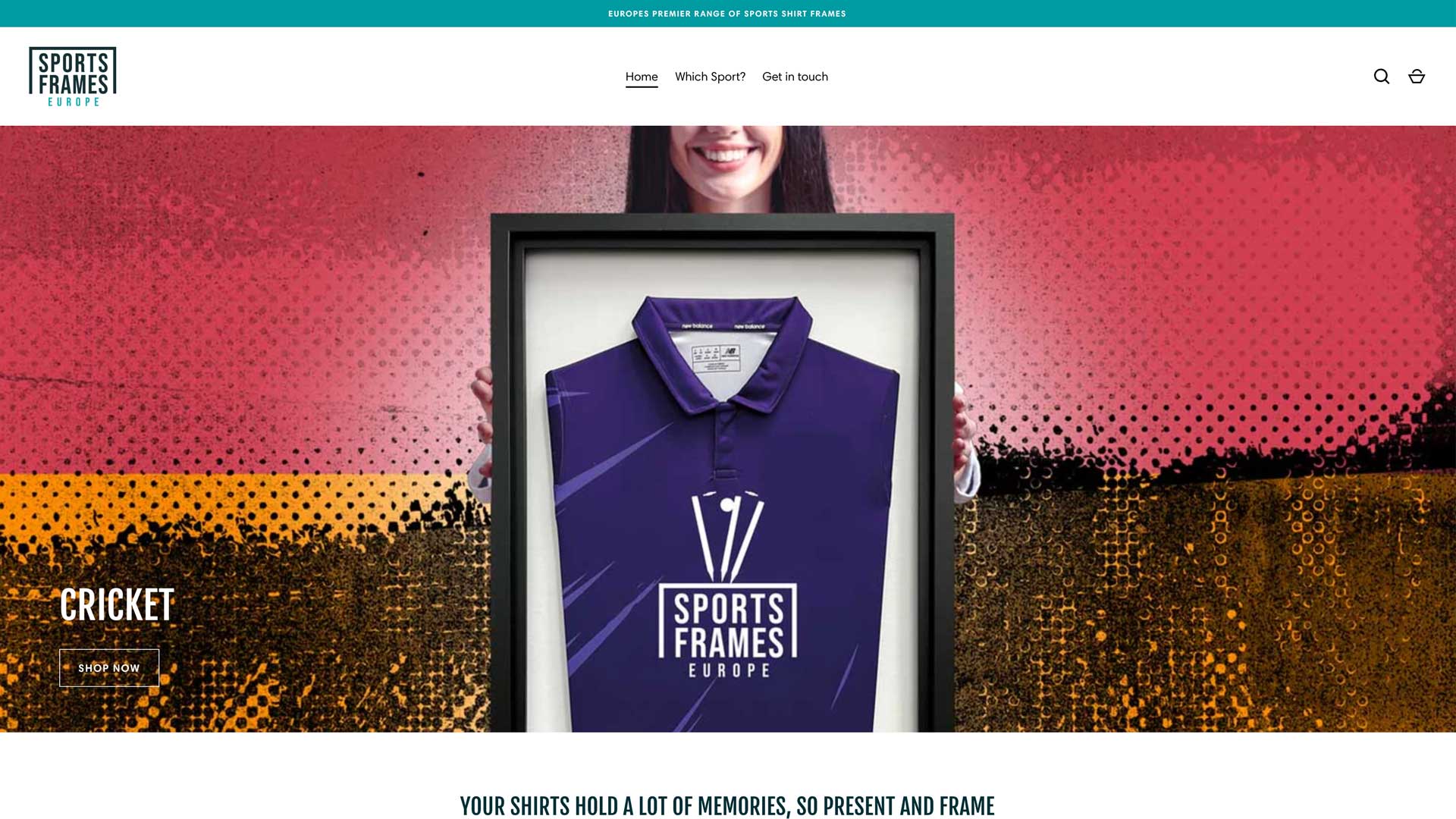 Sports Frames Europe Website