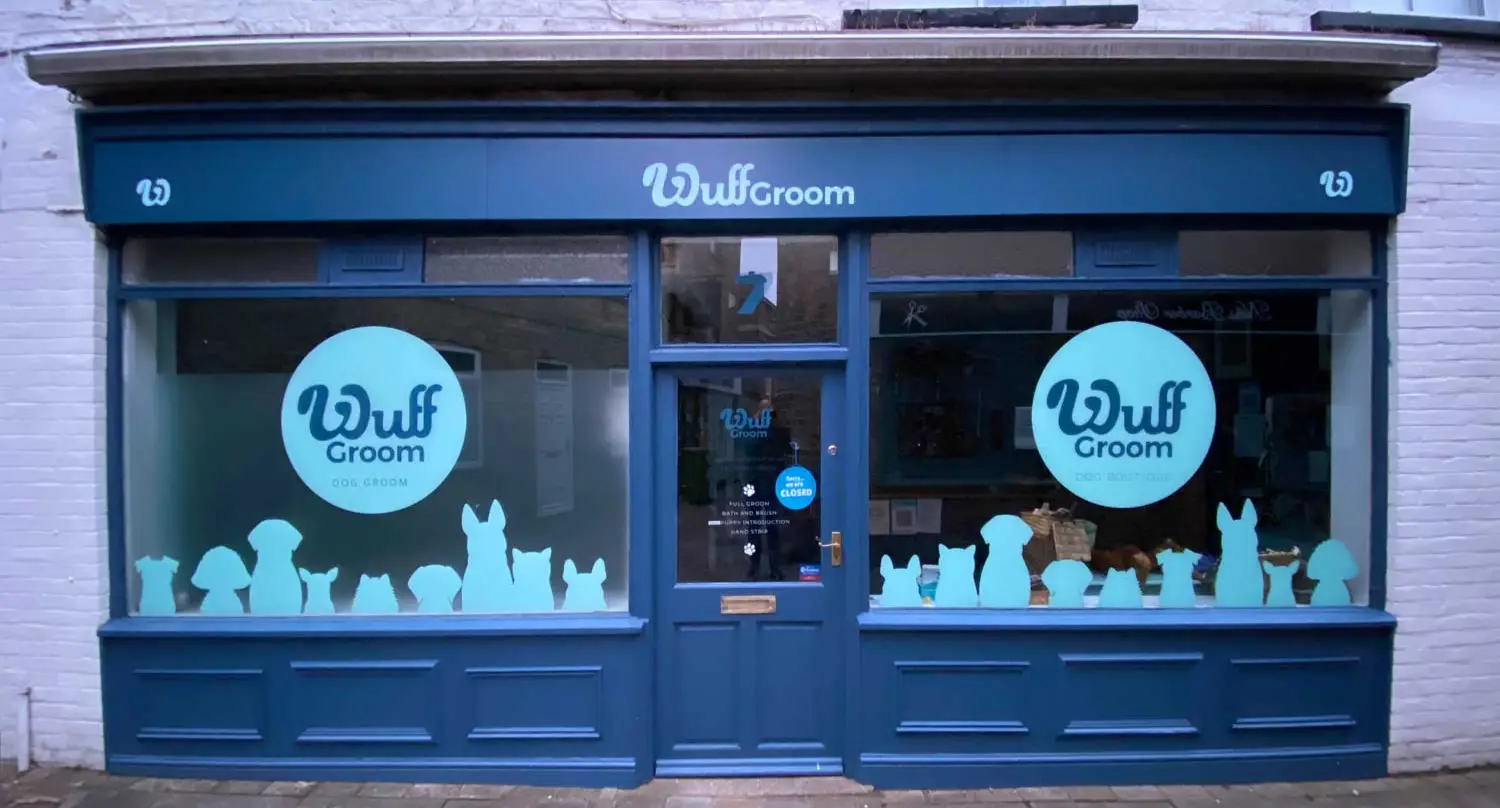 Wuff Groom shop fascia signage photo