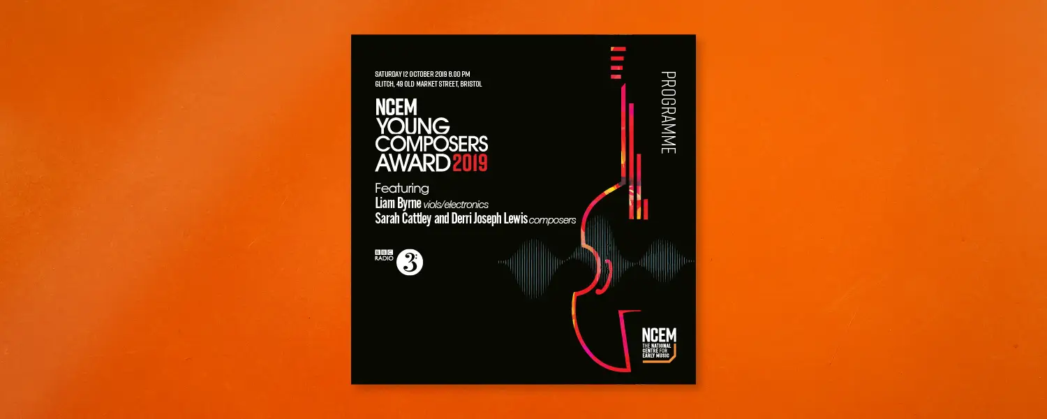 Young Composers Award Programme cover design 2019