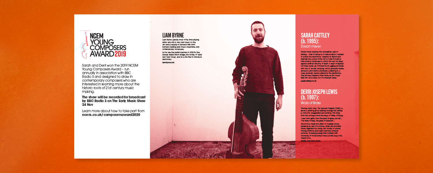 NCEM Young Composers Award 2019 programme spread