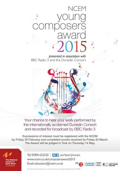 NCEM Young Composers Award poster 2015