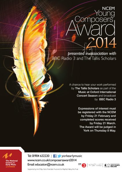 NCEM Young Composers Award poster 2014