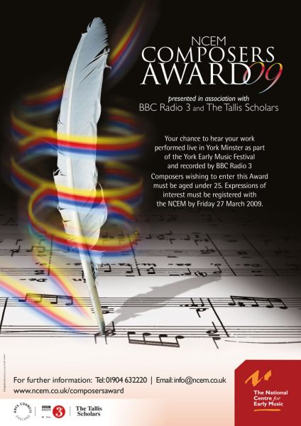 NCEM Young Composers Award poster 2009