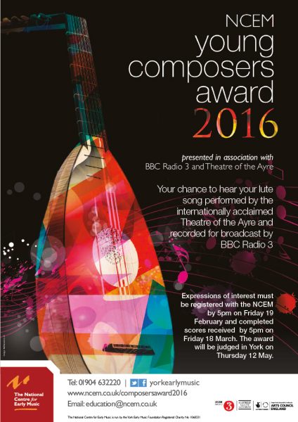 NCEM Young Composers Award poster 2016
