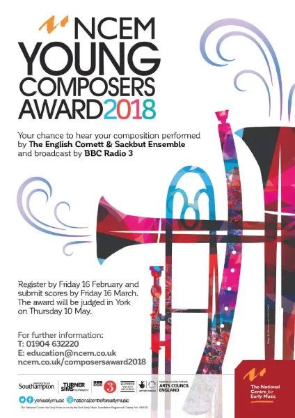 NCEM Young Composers Award poster 2018