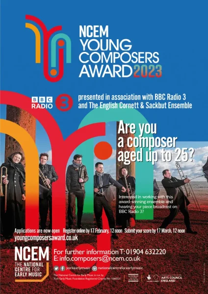 NCEM Young Composers Award poster 2023