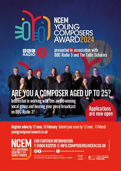 NCEM Young Composers Award poster 2024